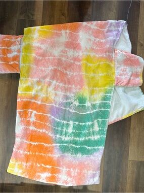 Tie-Dye 100% Cotton Kids Beach Towel - Multicolor